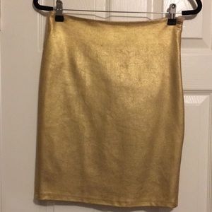 Gold above the knee pencil skirt (never worn)